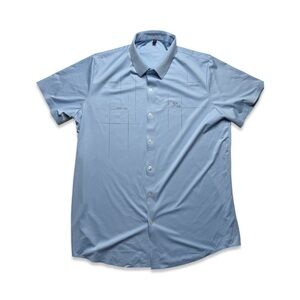 Joe Vadr Button-Up Shirt – Baby Blue, Sleek Silky Feel